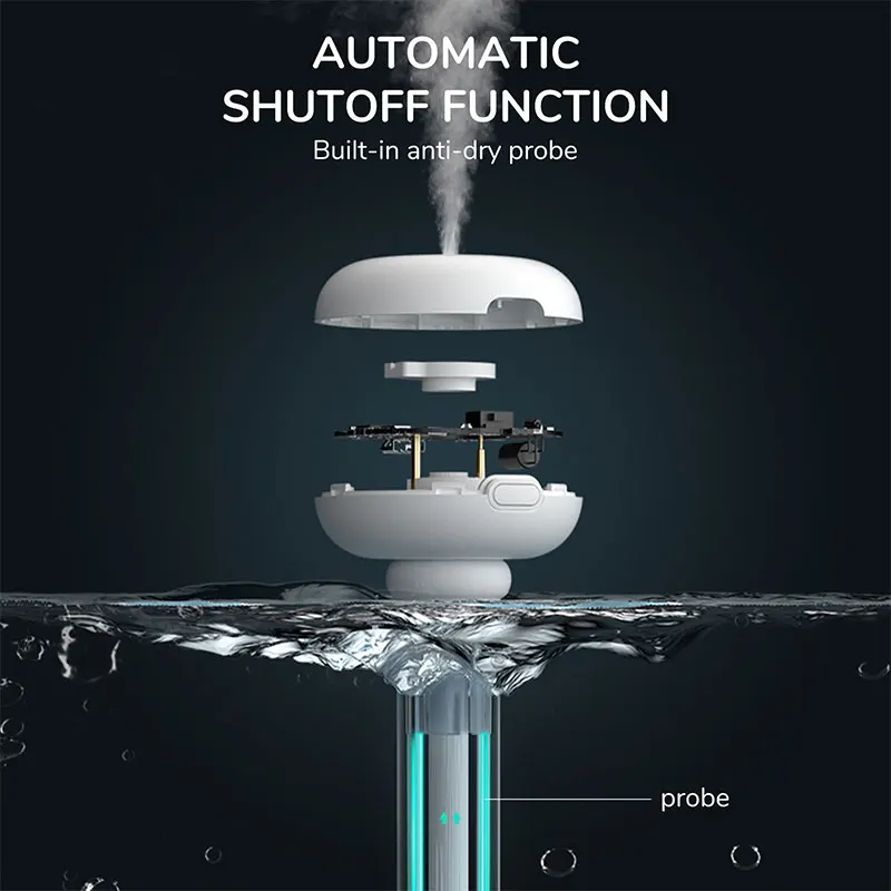 Umidificatore d'aria JISULIFE Mini diffusore per aromaterapia ad ultrasuoni spruzzatore portatile USB Silent Mist Maker per diffusore per auto da ufficio a casa