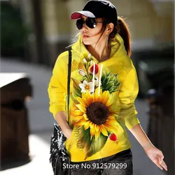 2022 New Oversize Hoodies Women Pulovers Flower Hooded Loose Hoodie Women Sweatshirts Female