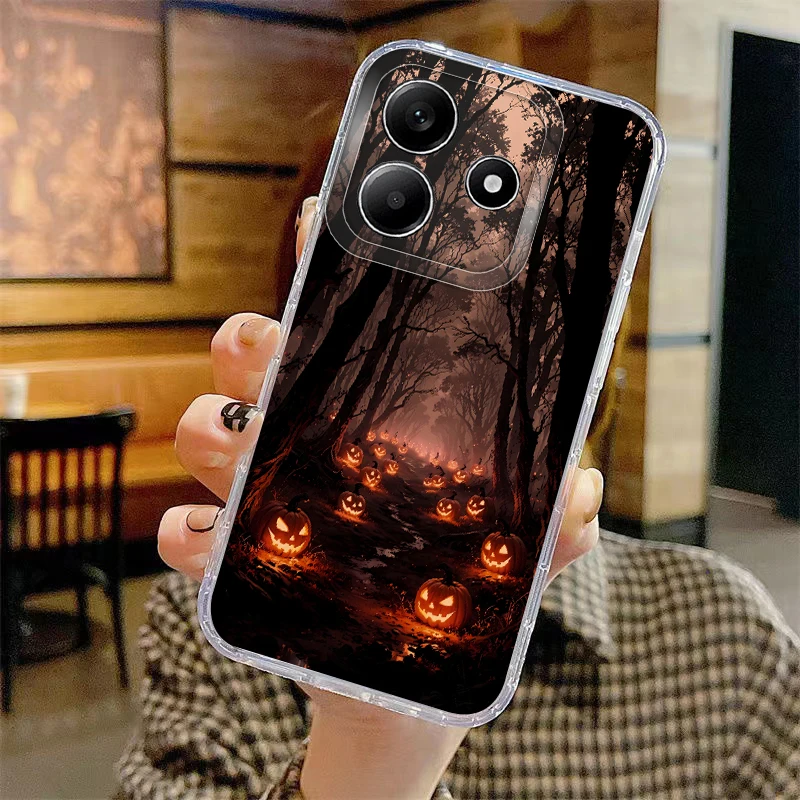 Soft Phone Cover Case for Xiaomi Redmi Note 11S 10S 14C 9 9S A4 12 13C 12S 11 14 Pro Plus 13 Monster Halloween Ghosts