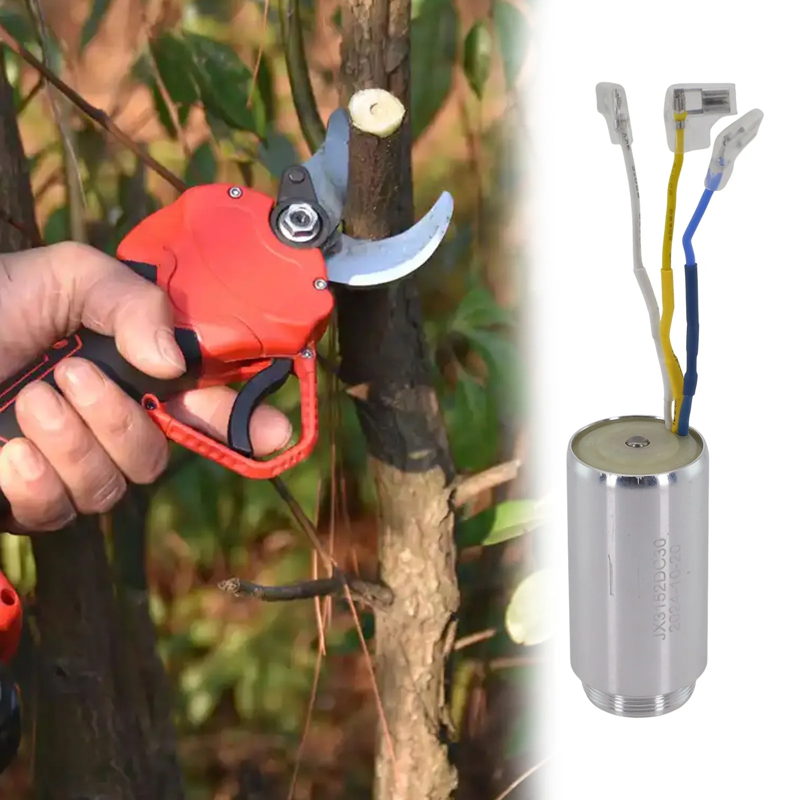 

Беспроводные ножницы для ветвей 63*31 мм, 2,48*1,22 дюйма, резак для ветвей на батарейках, модель 3,0, двигатель, эргономичная ручка