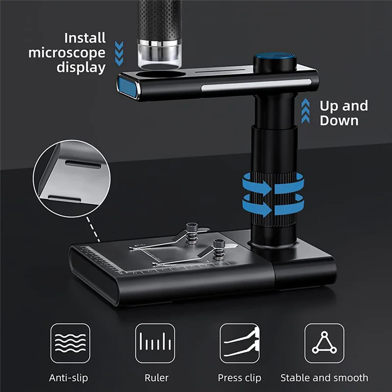 WiFi Camera Microscope for Phone, 50-1000X Portable Handheld USB Digital Microscope with Adjustable Stand,Compatible