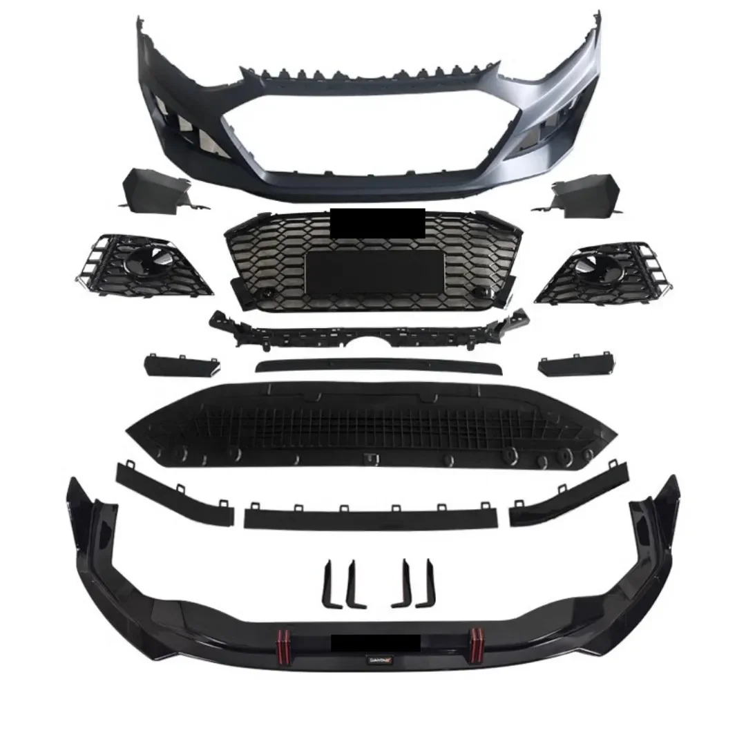 Body Kit front rear bumper grill mask Radiator Grille for Audi A4L 2009-22 convert to RS4 rear lip tail throat front shovel