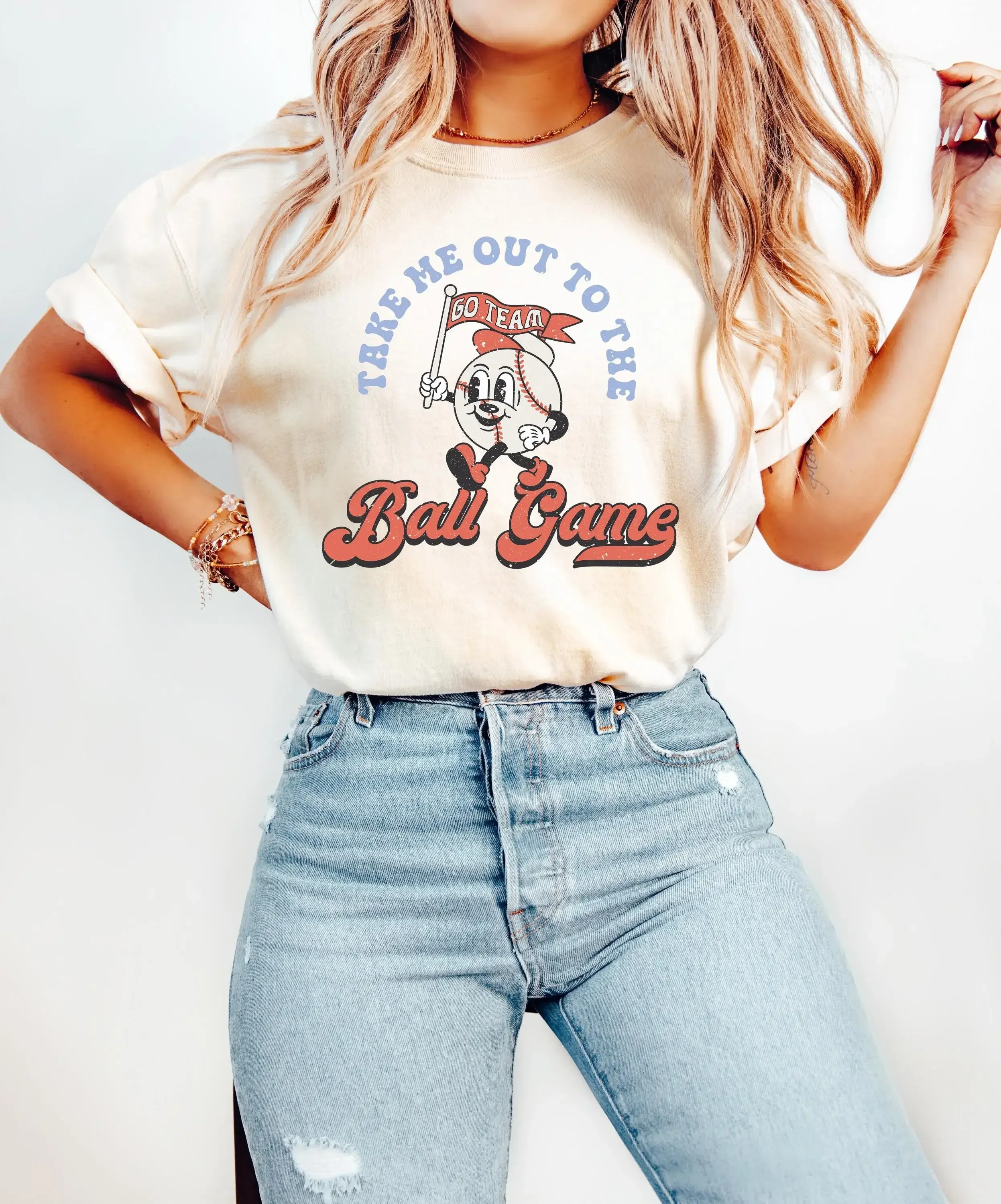 Retro Sports  T Shirt Take Me Out To The Ball Game Baseball Biggest Fan Parents Of Gameday