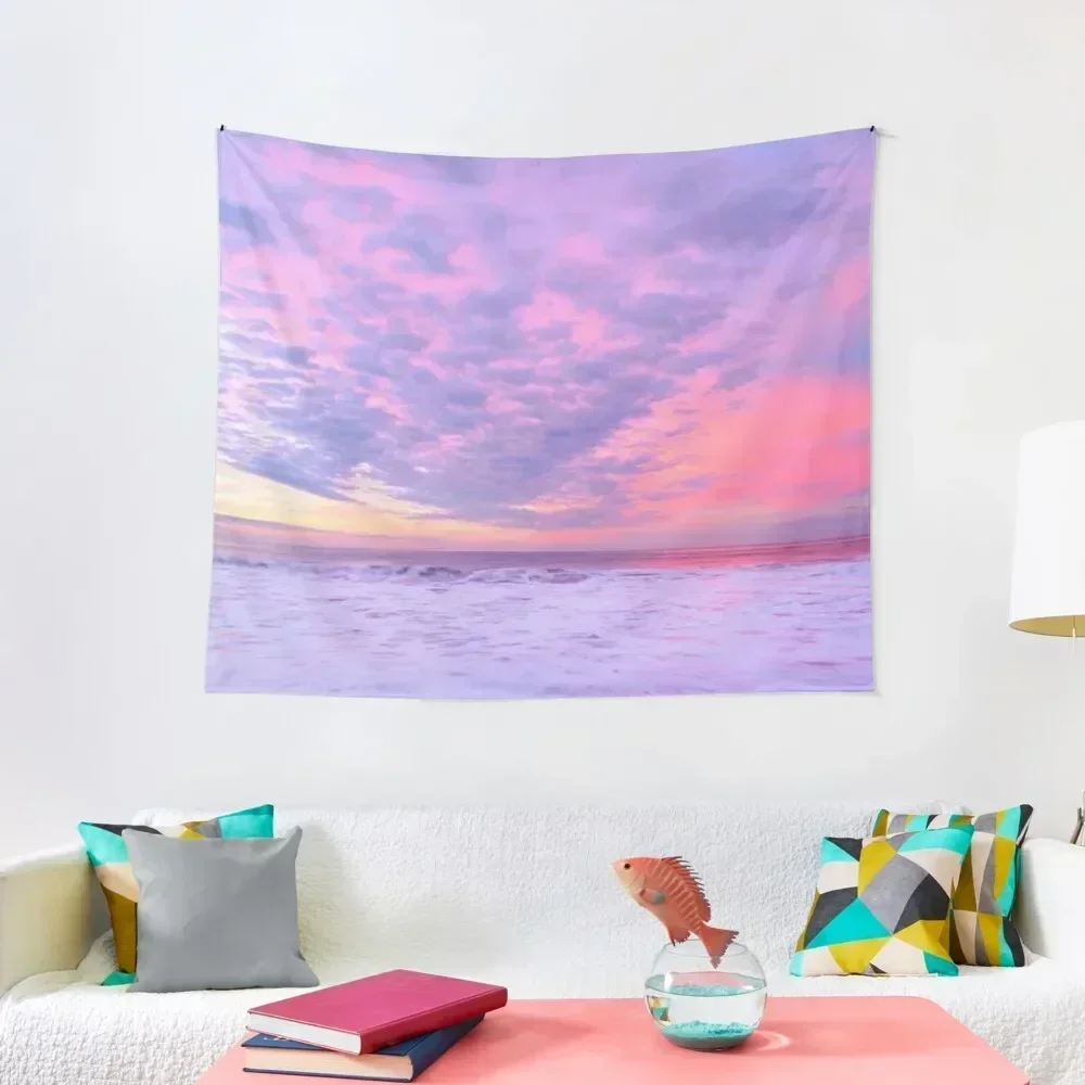 

Pink purple and blue summer sunset Tapestry Wall Deco Luxury Living Room Decoration Bedrooms Decor Tapestry