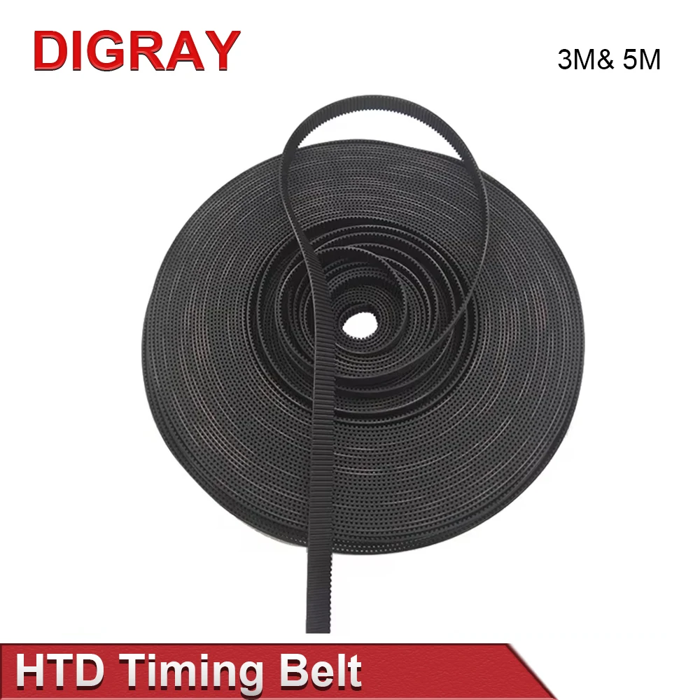 DIGRAY 3M High Quality Rubber Open Drive Timing Belt Width 1