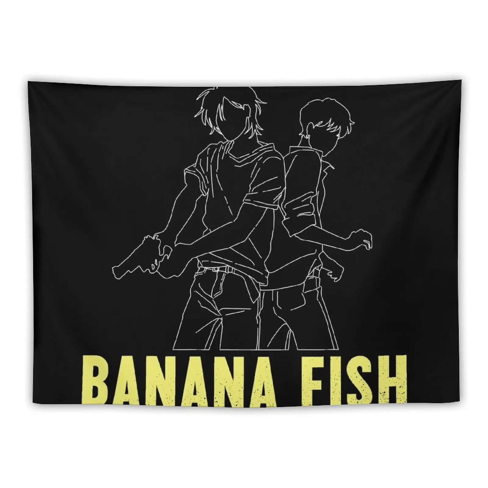

Banana Fish - Ash & Eiji Silhouette Tapestry Wall Decoration Items Bed Room Decoration Decorations For Your Bedroom Tapestry