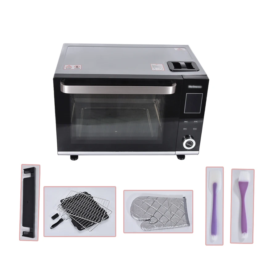 ZKL30E Electric Steaming Oven, Steamed, Roasted, Disinfected 3 in 1 Steam Oven 220V 2100W 28L New Household Commercial Desktop