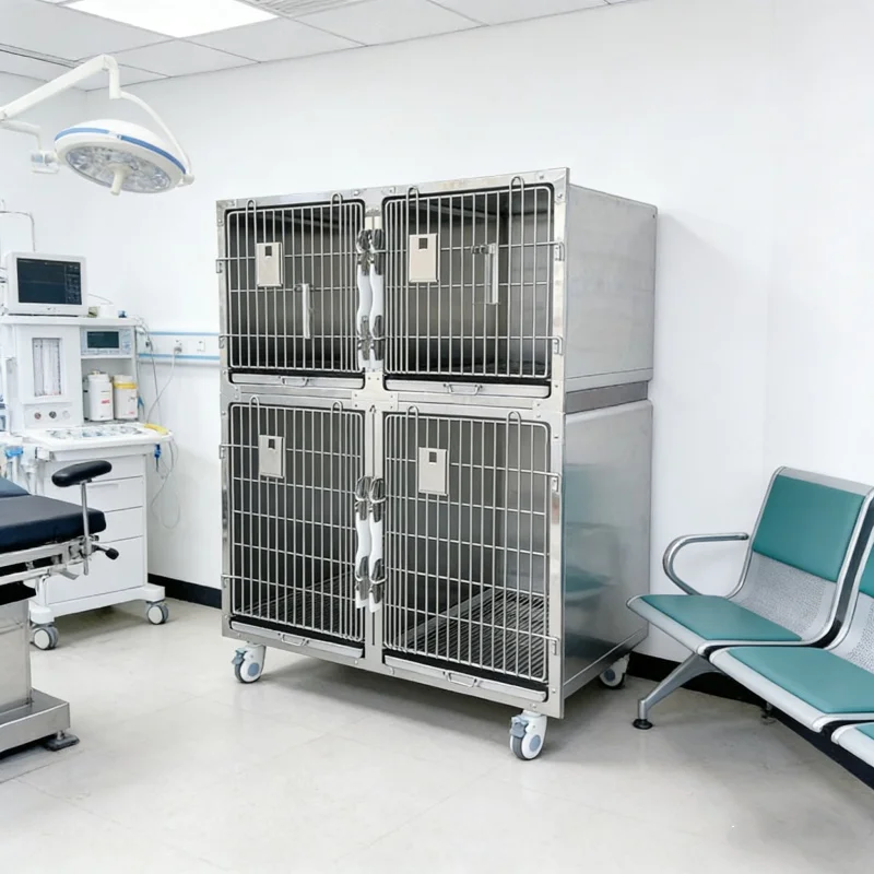 Stainless Steel Pet Hospitalization Cage Veterinary Clinic Dog Cat Foster Cage Customizable