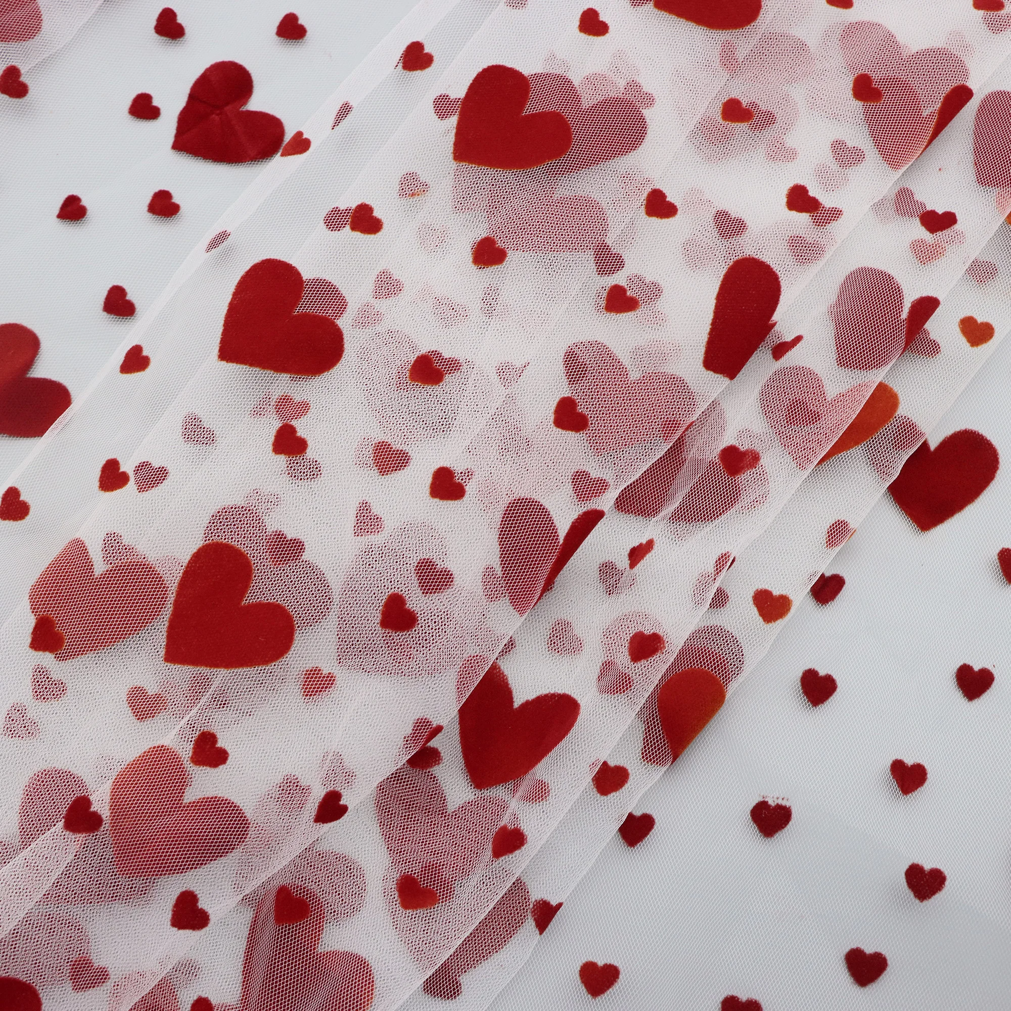 قطعة واحدة مقطوعة مسبقًا 62.9 × 19.68 بوصة قماش شبكي من التول المخملي على الوجهين