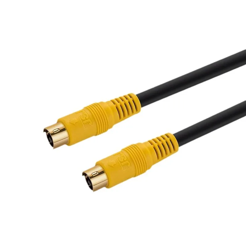 Línea de vídeo S de alta calidad, 4 pines, 4P, macho a macho, M/M, Cable s-vedio, salida de TV para TV, HDTV, DVD, VCR, LCD