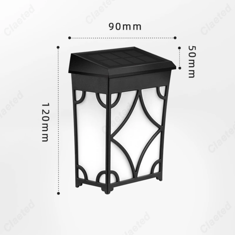 Creative LED Solar Wall Light IP65 Outdoor Waterproof Villa Garden Landscape Fence Retro Decoration Sensing Atmosphere Lighting