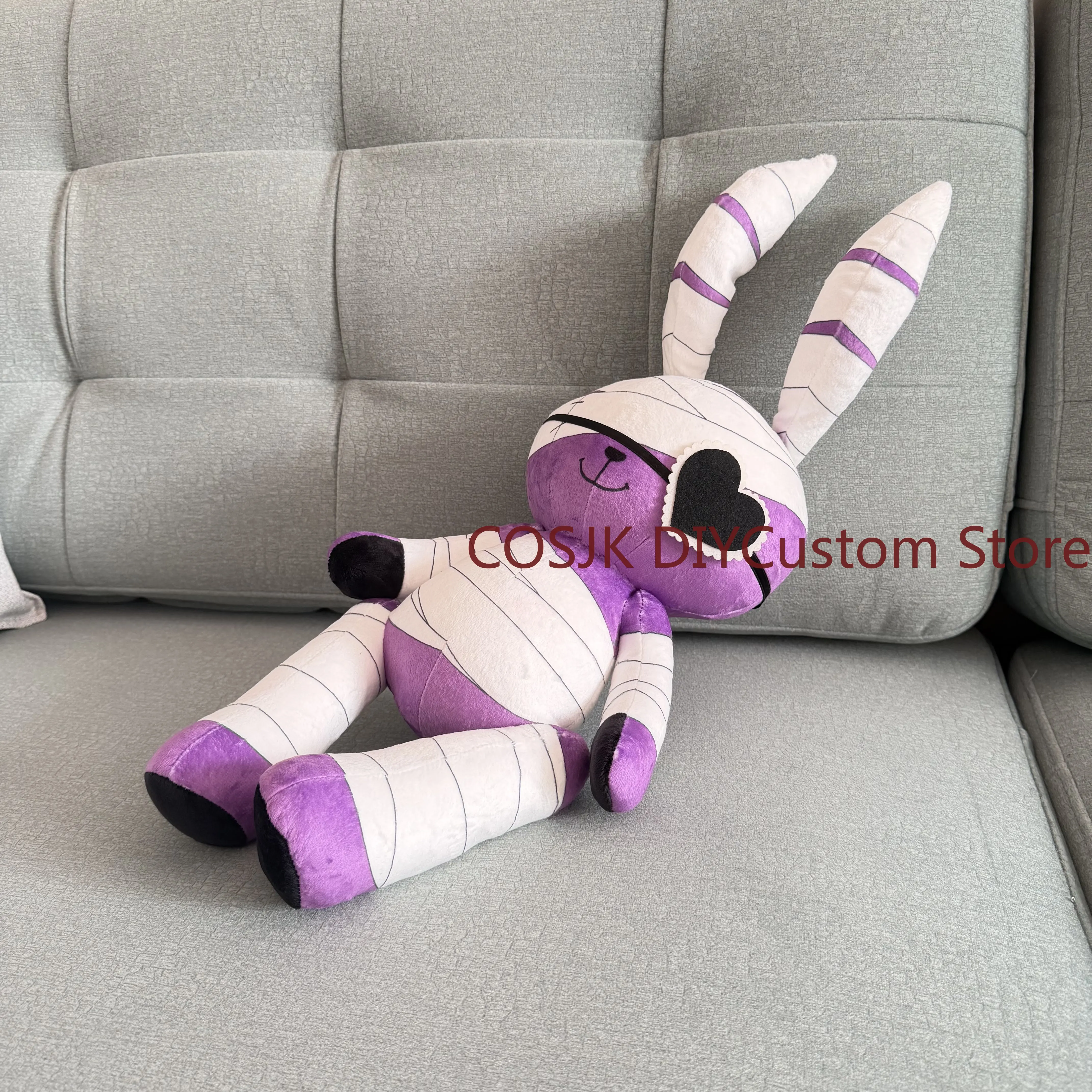 Bandaged Rabbit Eye Mask Version Cotton Doll Kanzaki Yuko Anime Role Cartoon Plush Stuffed Pillow Cosplay Plushie Toy Mascot