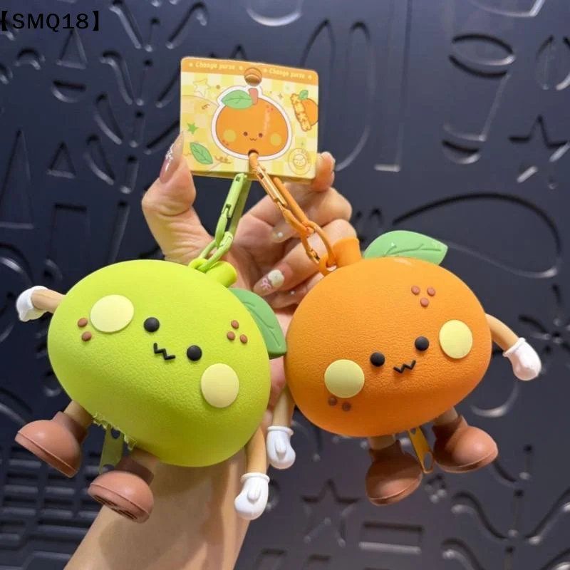 Cartoon Cute Fuits&Vegetables PVC Portable Coin Purse For Going Out, Headphones, Mini Bag, Backpack Pendant, Gift Toy【SMQ】