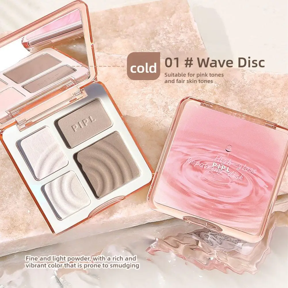 Facial Highlighter แต่งหน้า Palette Face Matte Shadow Lasting Glow Brighten Contour Shimmer Powder 3D จมูกเครื่องสําอางค์