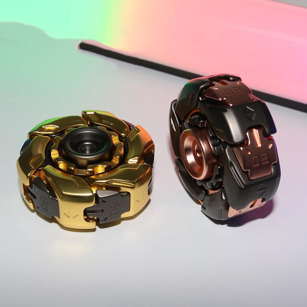 Mecha Transform EDC Metal Fidget Spinner - Jouet Gyro Anti-Stress pour Soulager le TDAH et l'Anxiété, Outil de Décompression pour Adultes, Spinner à Doigts