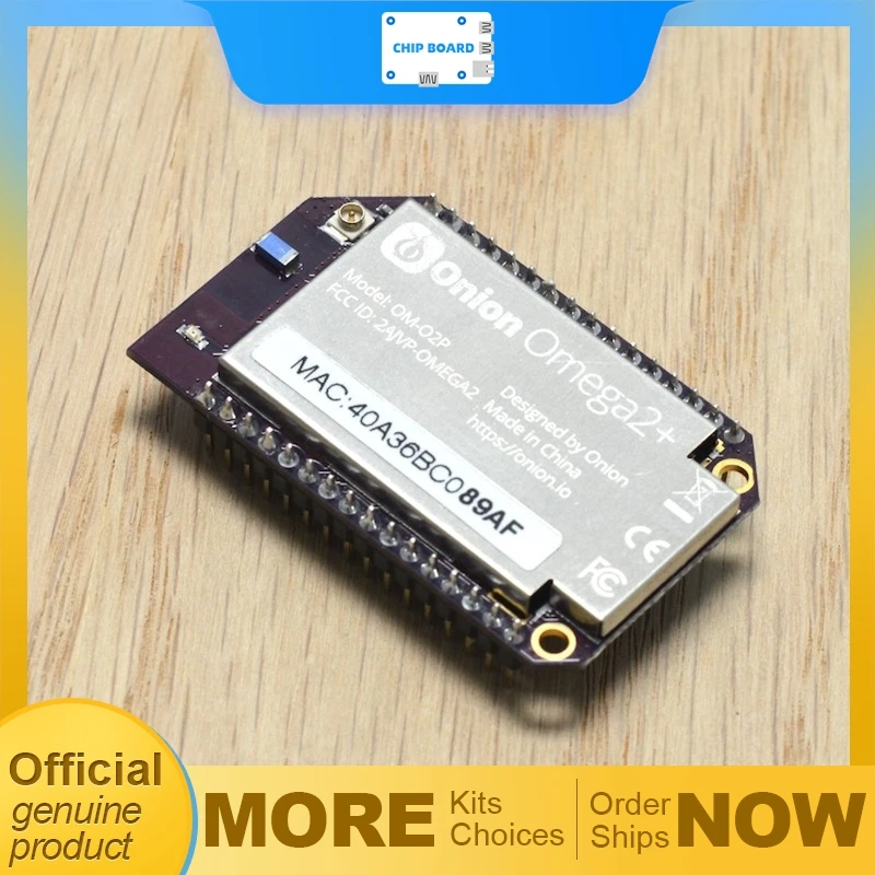 

Onion Omega2+ MT7688 OpenWRT Linux IoT development board designed for wireless networking, prototyping and smart device projects