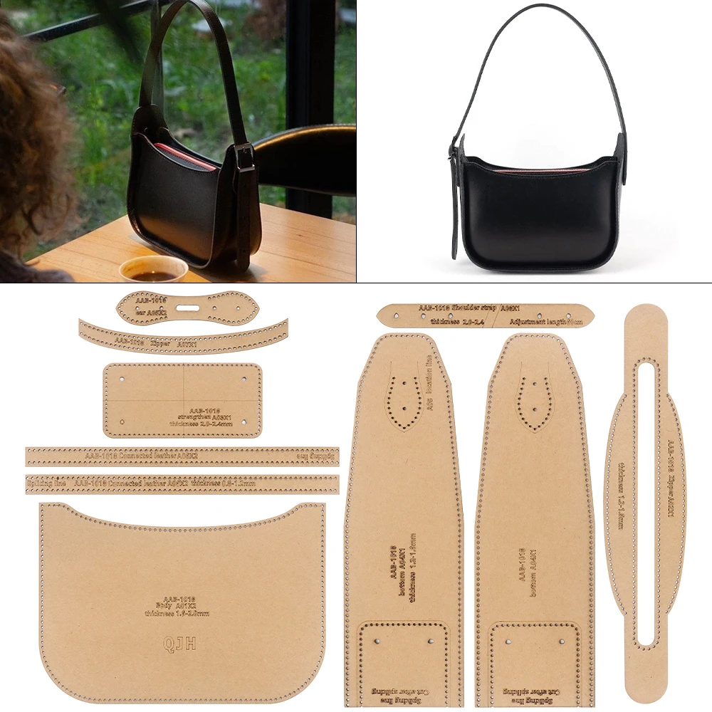 DIY Retro Crossbody Bags Sewing Patterns-Kraft Paper Templates of Quilting Leather Shoulder Bags & Hand Bags
