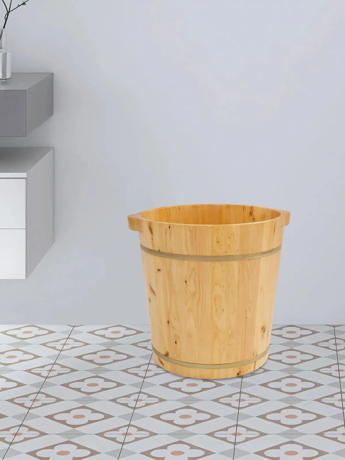 Seau de Spa pour pieds en bois, baignoire de cyprès avec rétention de chaleur pour la maison/relaxation