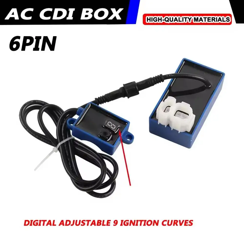 6 Pin AC CDI Box High Performance Racing Digital Adjust For GY6 50 125 150CC Engine Universal Scooter 12V ATV Accessories