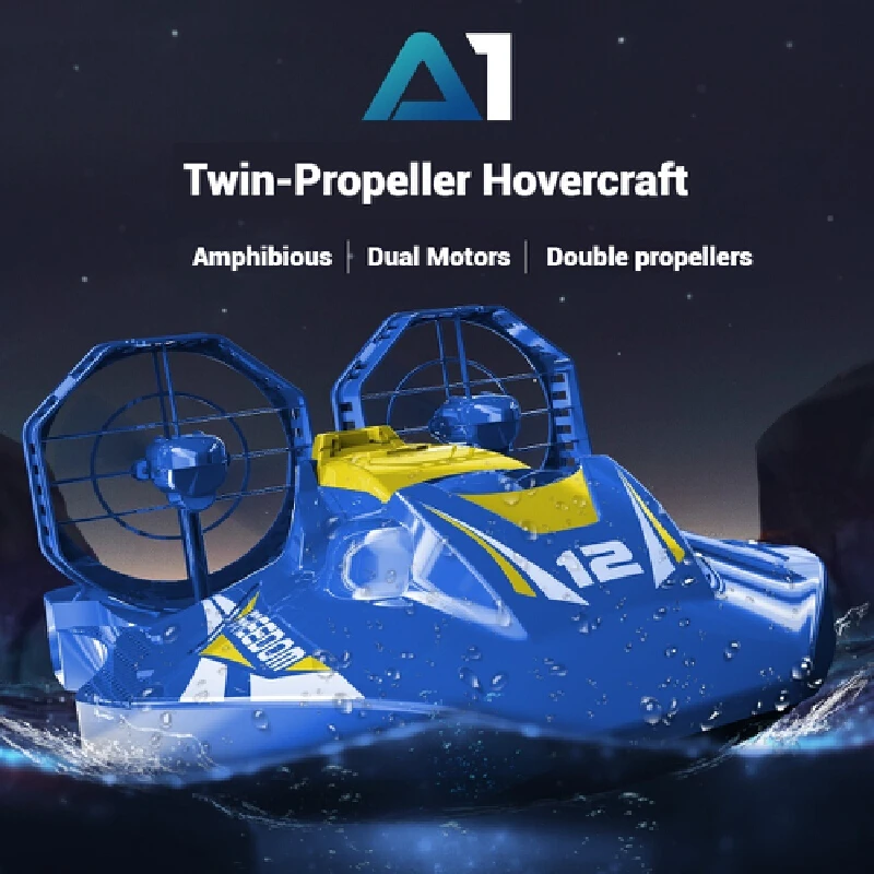 Nowy zdalnie sterowany motorower powietrzny Hovercraft Rc Amfibia Drift Ładowanie 2.4g Model Zabawka dla dzieci Łódź zdalnie sterowana Prezent