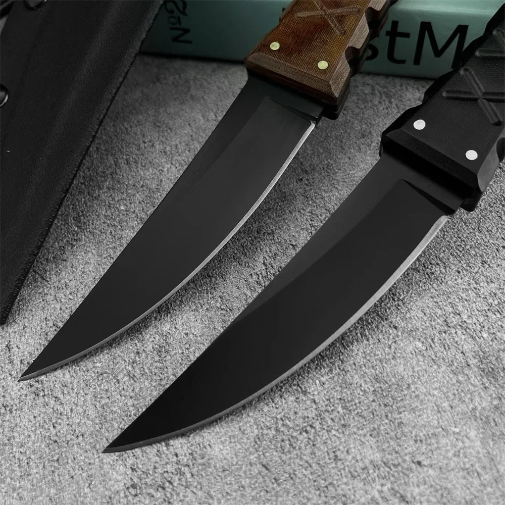 DC53 Steel Fixed Knife with Brown and Black G10 Handle – Designed for Camping, Backcountry Hikes, Fishing, and Daily Use