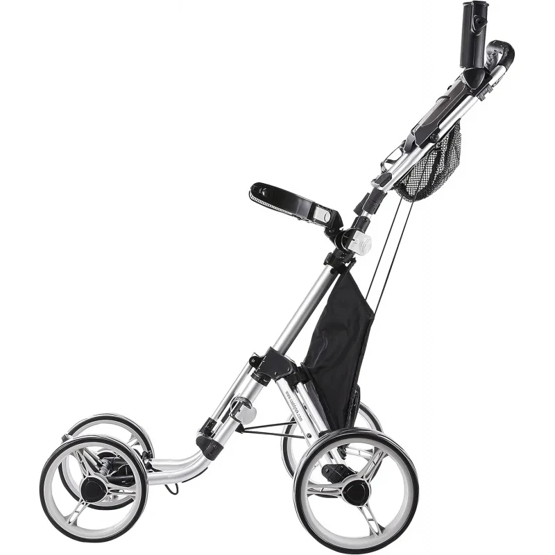 AQCaddyTek V8 - SuperLite 4 Wheel Golf Push Cart,Explorer Version 8