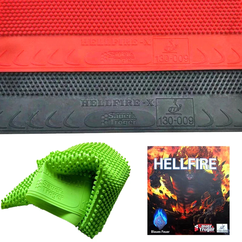 

HELLFIRE Sauer Troger Table Tennis Rubber Blue Fire Long Pips OX Durable Ping-pong Rubber AntiSpin ITTF Approved for Competition