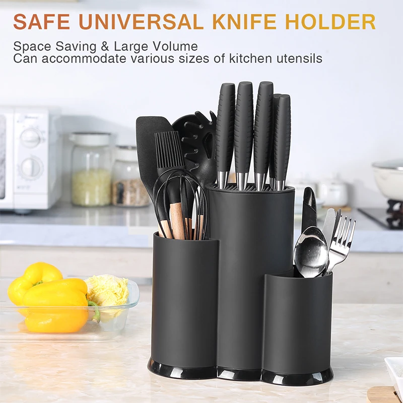 

Knife Holder Multi-purpose Utensils Kitchen Cutlery Storage Cylinder Storage Box Storage Rack Shelf For Knives Organizer Rack