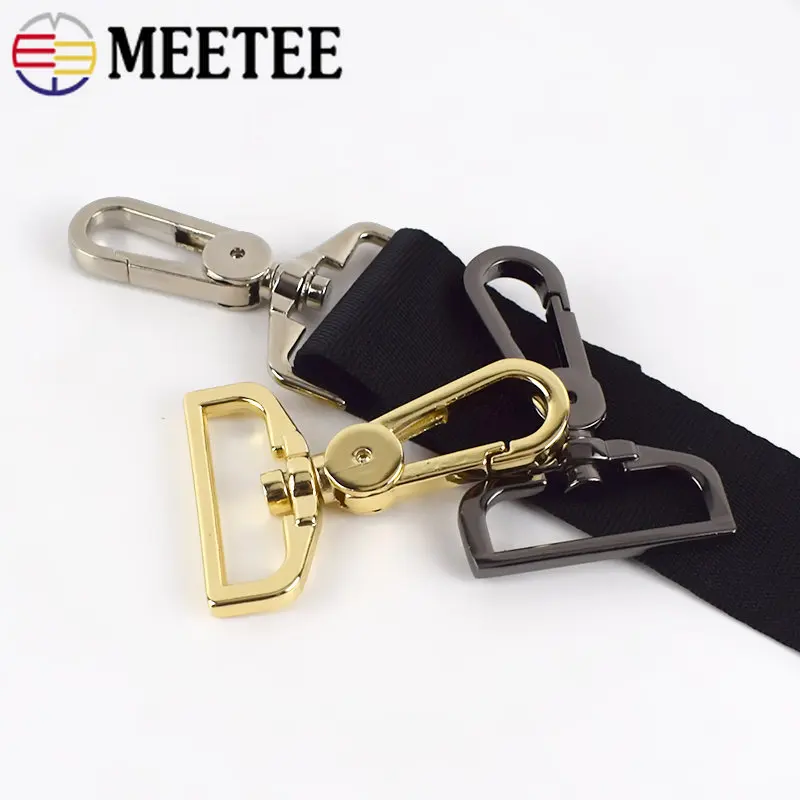 2/4/10pc Meetee 25/32/38mm Bags Belt Metal Buckle Carabiner Snap Hook Lobster Clasps Dog Collar Clasp DIY Leathercraft Accessory