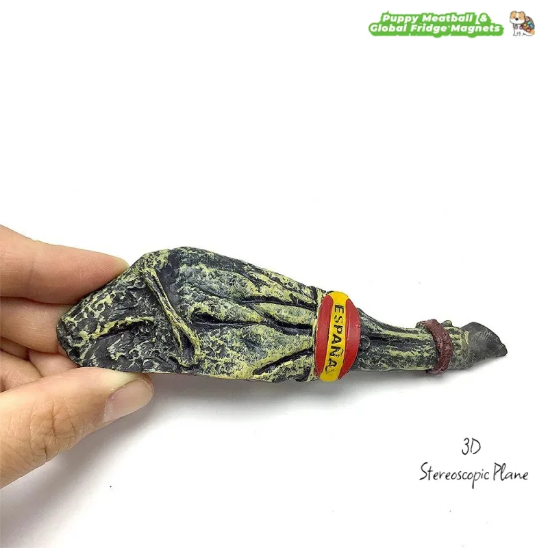 Imán magnético para nevera de jamón pintado a mano de imitación hecho a mano de estilo español, artículo de decoración Popular para el hogar de alta gama