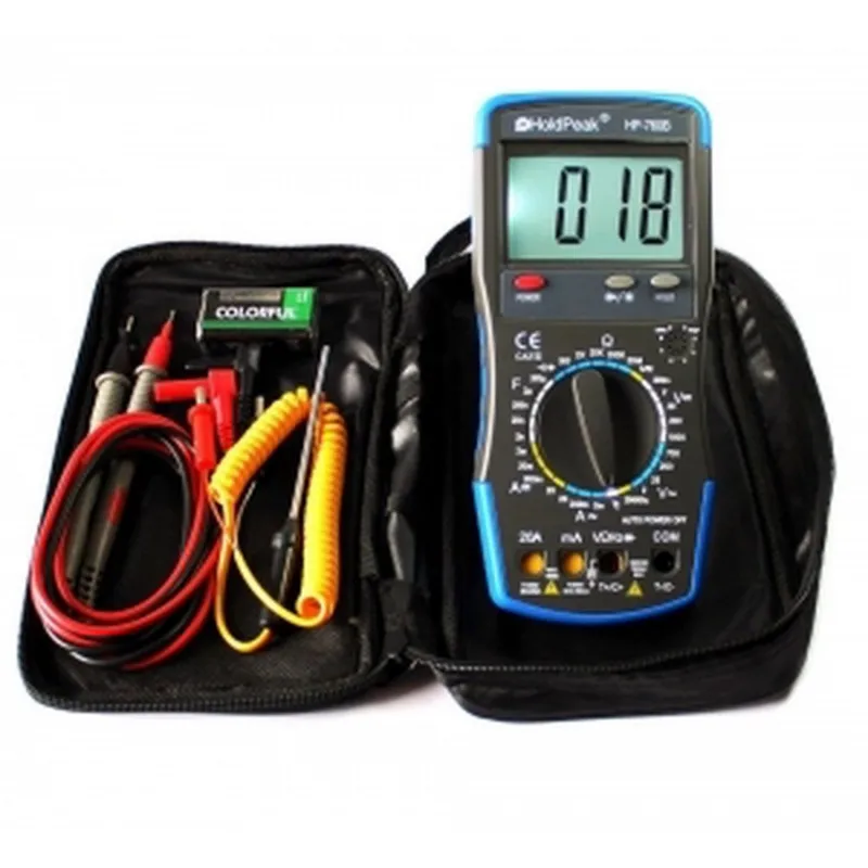 Hp-760b Holdpeak Digital Multimeter 20a Led Capacity Hfe ° C Ohm To V HoldPeak