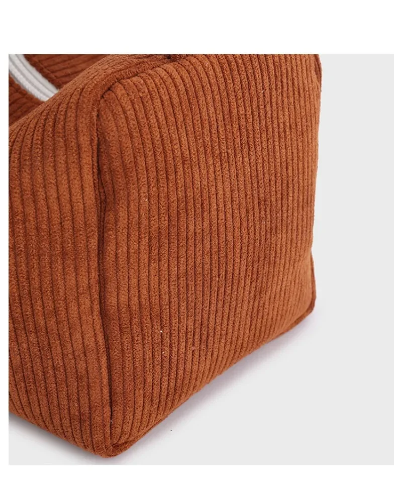 Cute Plush Cosmetic Bag, Soft Large Capacity Trendy Women Handbag with Handle, Summer Fashion Portable Makeup Pouch