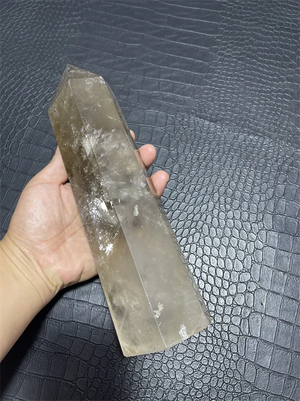 1600g Rainbow Natural smoky citrine quartz crystal wand single pointed quartz stone