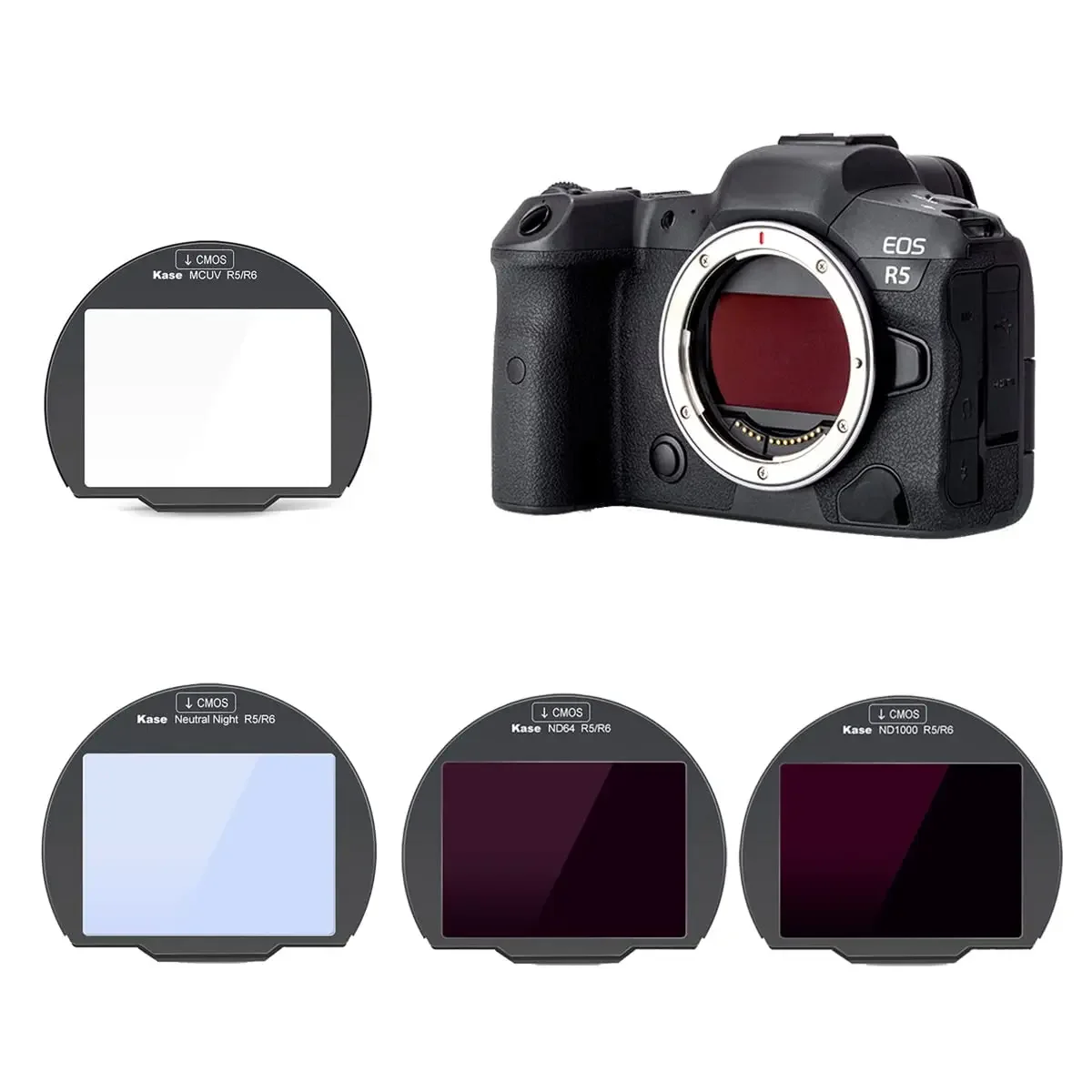 Kase Clip-in CMOS ND УФ-нейтральный ночной фильтр для беззеркальной камеры Canon EOS R3 R5 R6 R6II
