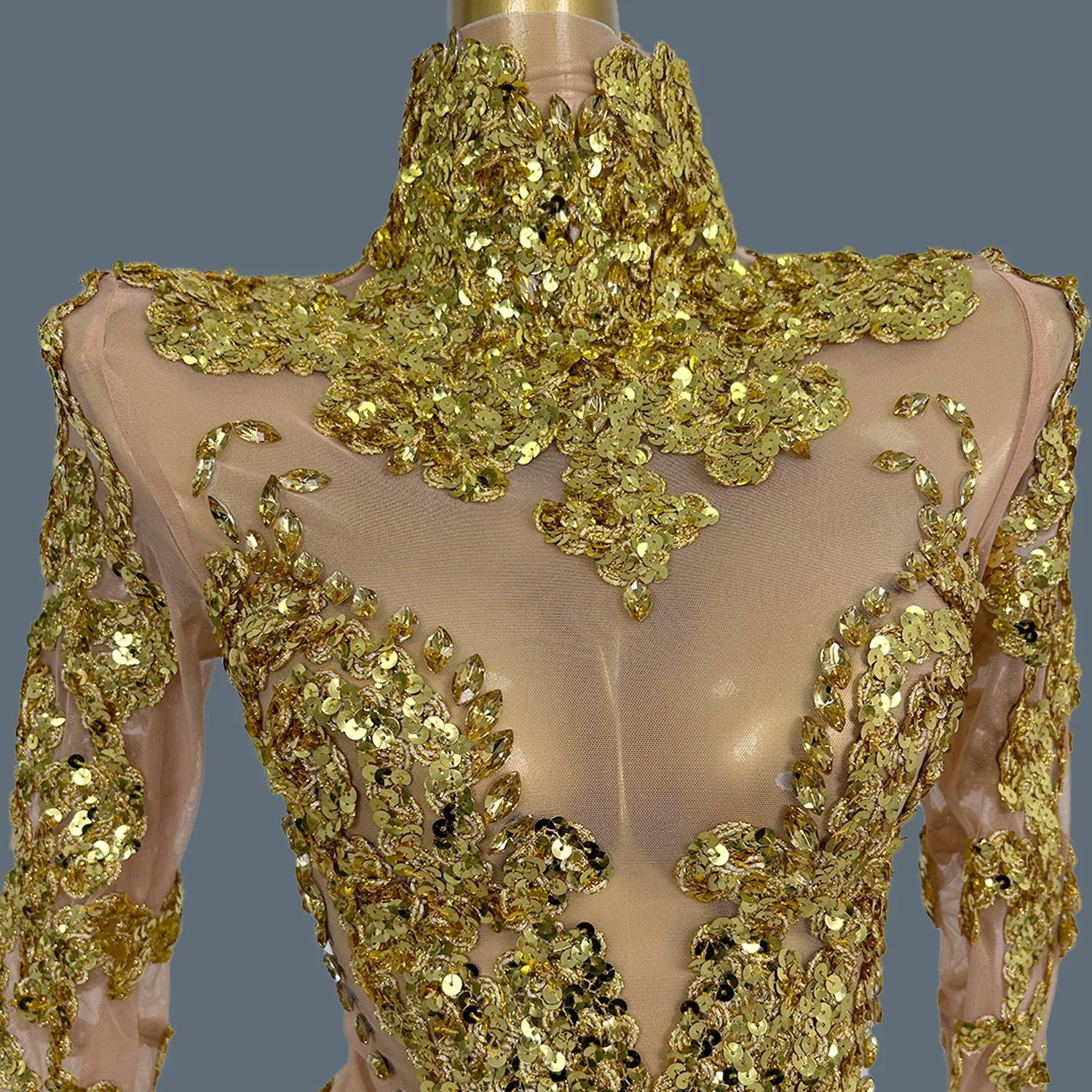 Vestido ultra curto de lantejoulas brilhantes, roupa feminina para festa de aniversário, bar, dança, vestido de baile, cantor, palco, raoquan