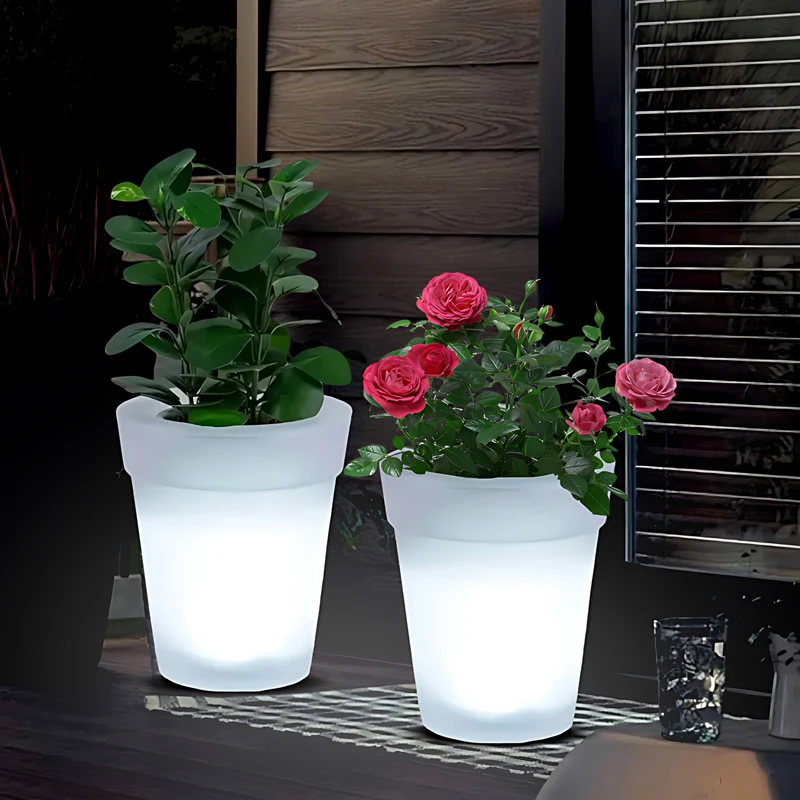 

Уличная солнечная лампа для цветочного горшка, декоративная лампа для круглого горшка во дворе, дорога в горшке, ландшафтная лампа для газона и сада