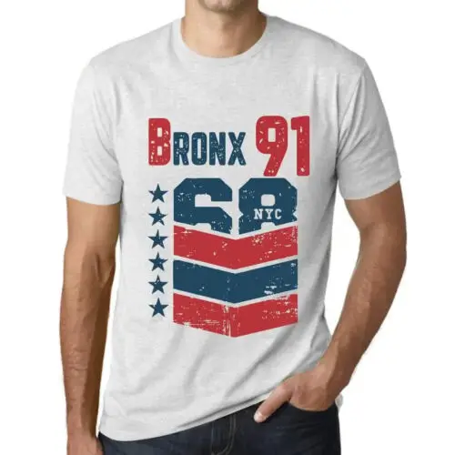 Heren Grafisch T-Shirt Bronx 91 Cadeau voor 91ste Verjaardag 91ste Jubileum