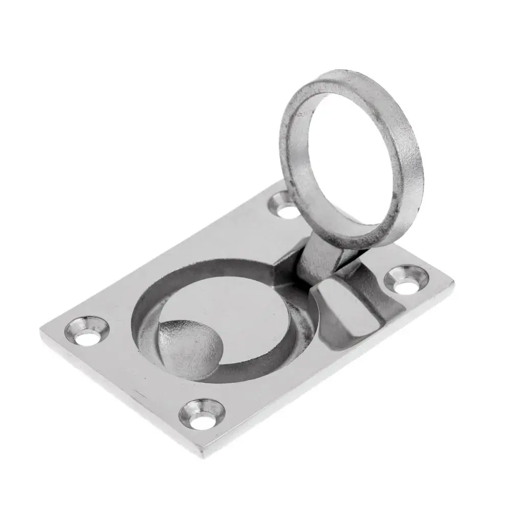 

High Quality 316 Stainless Steel Boat Marine Flush Mount Ring Handle Pull Cabin Deck Locker Lift 2.44 x 1.7'