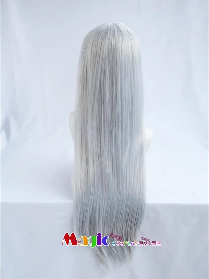 Anime Oriental Fujiwara Girl Red Silver White Fate Grand Order Saber Kiyoshi COS Wig