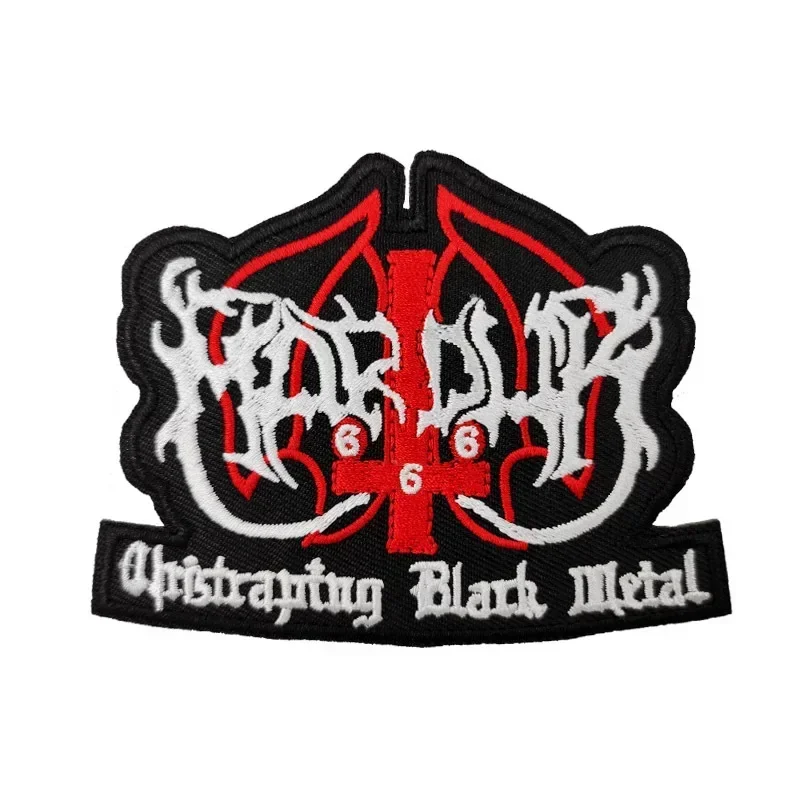 Marduk Black Gold rock band Personalized Patches Black Sexy Embroidery Shirt Tactical Stickers Iron on Transfer for Clothing