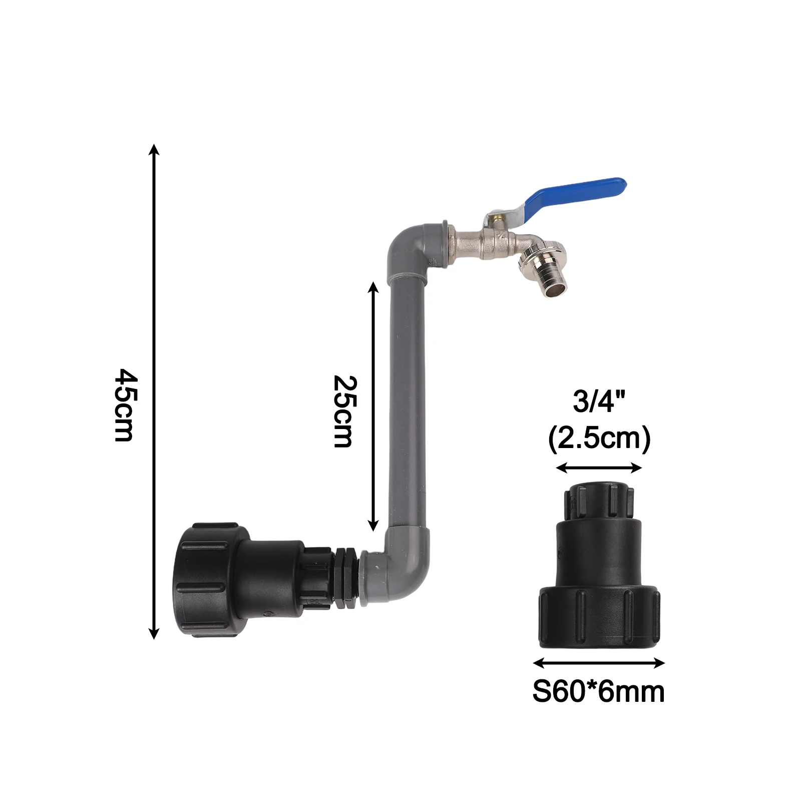 

Brass Connection Outlet Faucet Long-lasting Performance Minimal Water Flow Resistance Space-saving Design 3 4 Inch