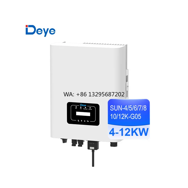 Deye on Grid Solar Inverter Single Three Phase String Inverter SUN-4/5/6/7/8/10/12/15/20/25/30/40/50/60/70/80/100/110/120/136kW