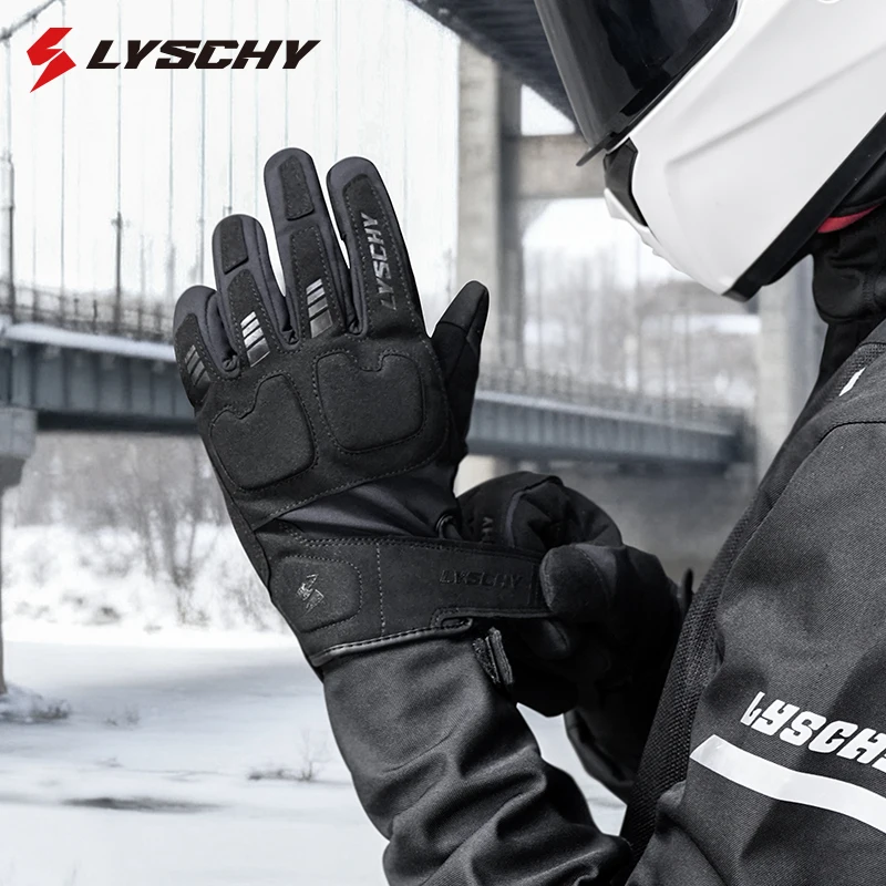 

Классический дизайн, удобные велосипедные противоскользящие теплые мотоциклетные перчатки, зимние всепогодные ветрозащитные водонепроницаемые термовелосипедные перчатки