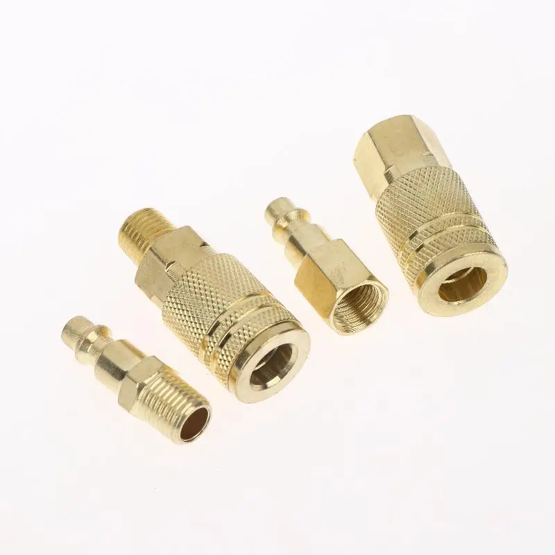 US Type Air Hose Quick Connect Plug & Coupler With 1/4 NPT Fitting Male Thread American Standard Pneumatic Accessories