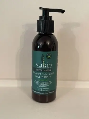 3 x Sukin Nutrient Rich Facial Moisturiser Super Greens Face 125ml Bottle