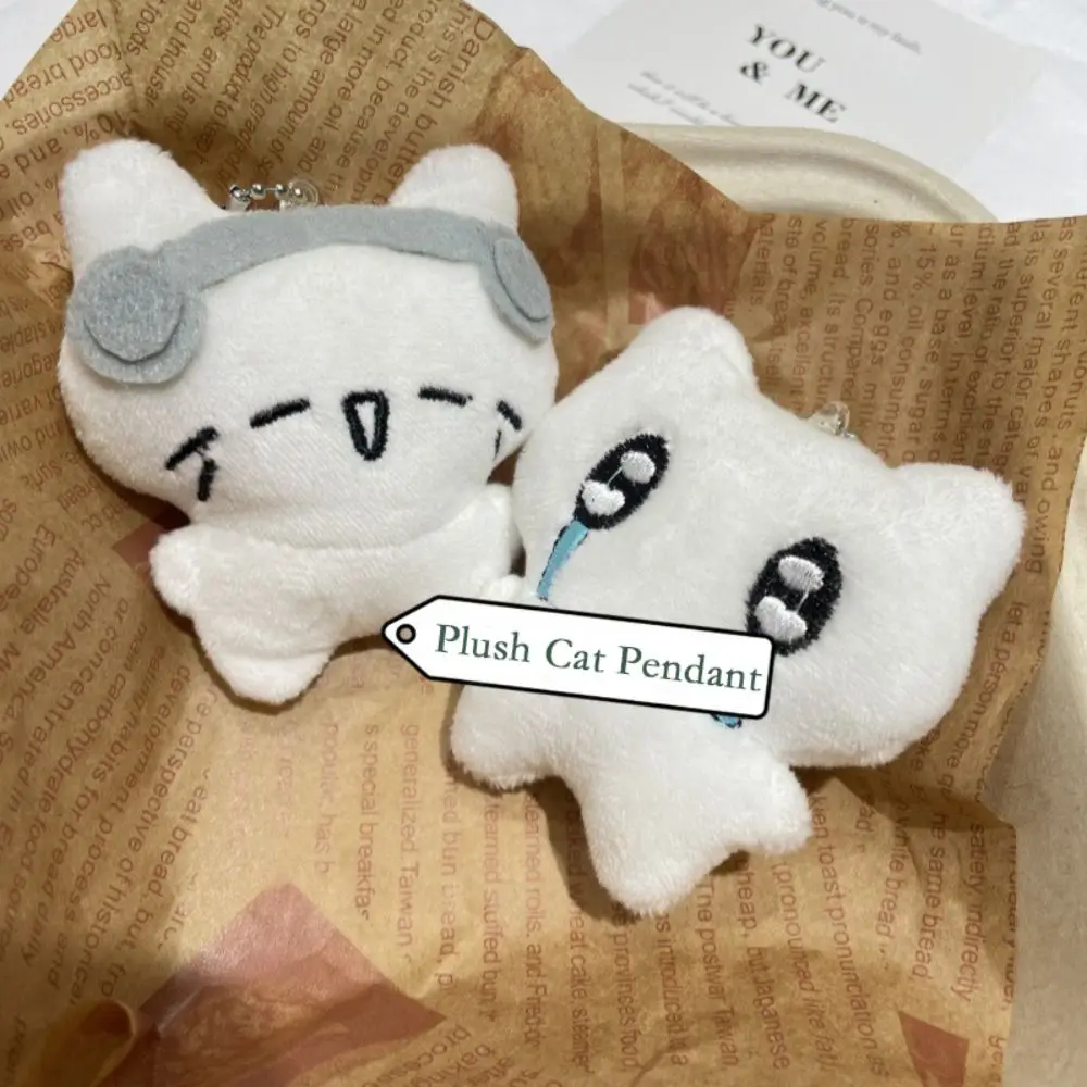 Pendentif de chat en peluche de dessin animé, accessoires de sac mignons, tentures en peluche, ornement pour écouteurs, pendentif de sac de beurre, accessoires prédire