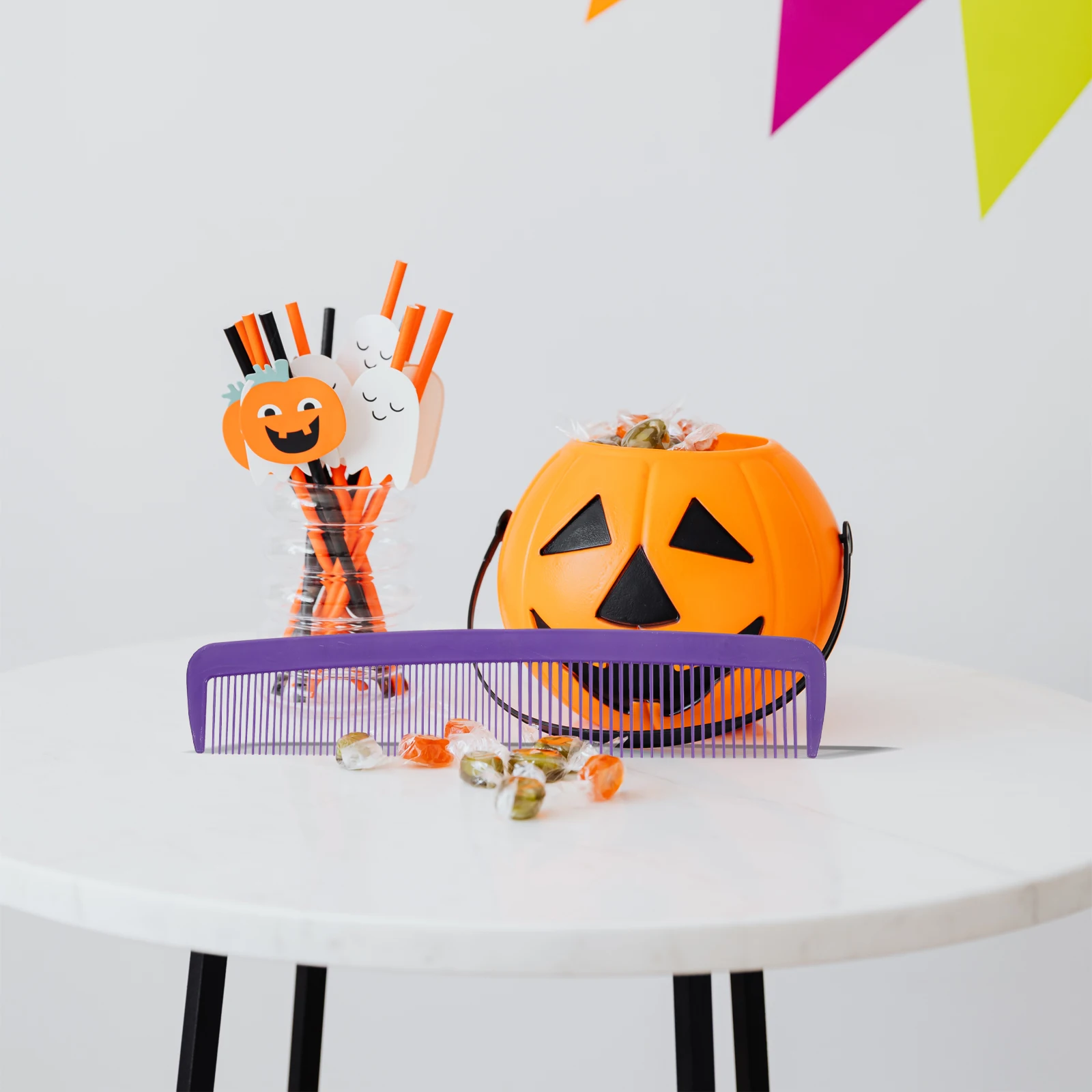 

3pcs Big Comb Prop Funny Party Favors Halloween Carnival Clown Costume Plastic Oversized Combs for Pranks Stage Performance