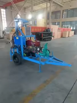Impianto di perforazione per pozzi d'acqua cingolato idraulico diesel portatile ad alte prestazioni da 150 m a 250 m di profondità personalizzabile