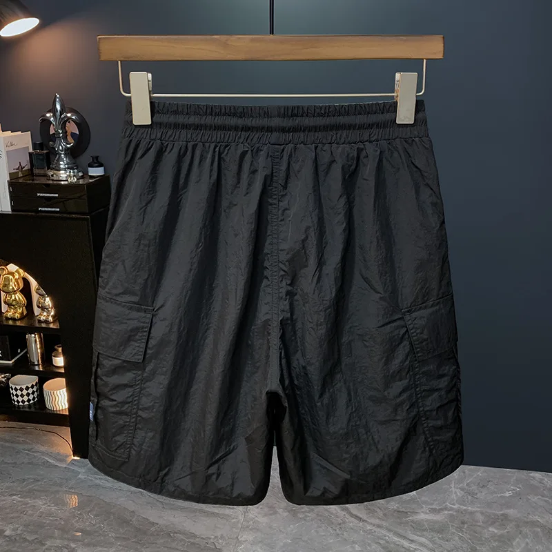 Летние двусторонние шорты для мужчин, стиль 2025, модные, универсальные, повседневные, свободные, прямые, спортивные брюки «пять четвертей»