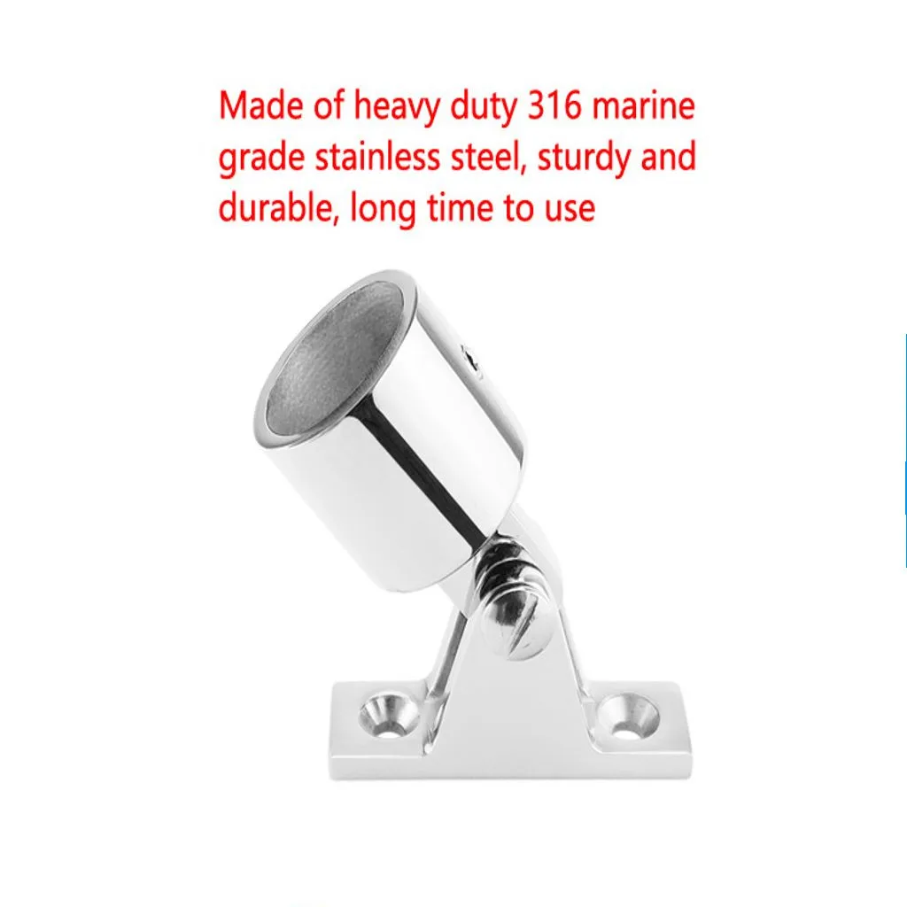 Boat Bimini Top Stainless steel 316 Fitting Deck Hinge Slide Cap Pipe Eye End Cap External Eye End Canopy Tube Boat Accessories